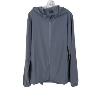 Z by Zella Gray Lightweight Full Zip Hooded Jacket